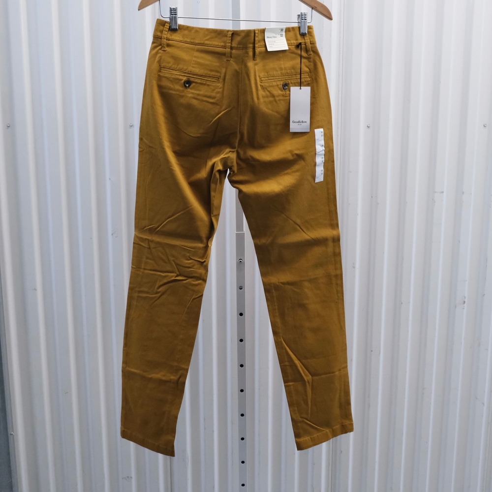 NWT Goodfellow & Co Men Skinny Fit Hennepin Chino Pants in Mustard Yellow, 30X32 - Picture 2 of 7